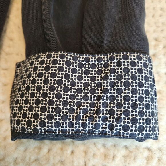 Ted Baker London Mens Dress Shirt S 2/32.5 Solid Blue Dotted Flip Cuff Pattern - Picture 3 of 14